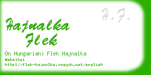 hajnalka flek business card